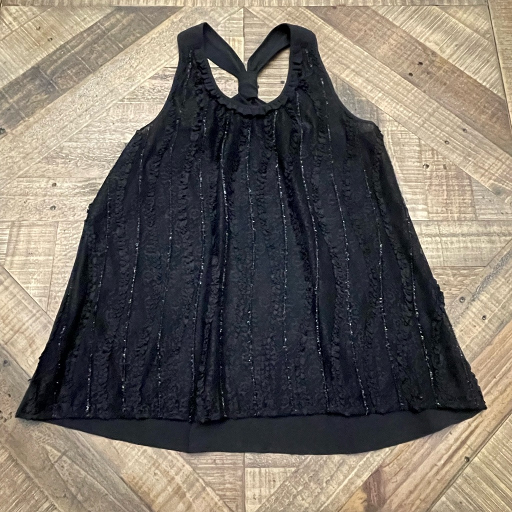Black Sequined Racerback Tank Top From The Brand Romeo  Juliet Couture